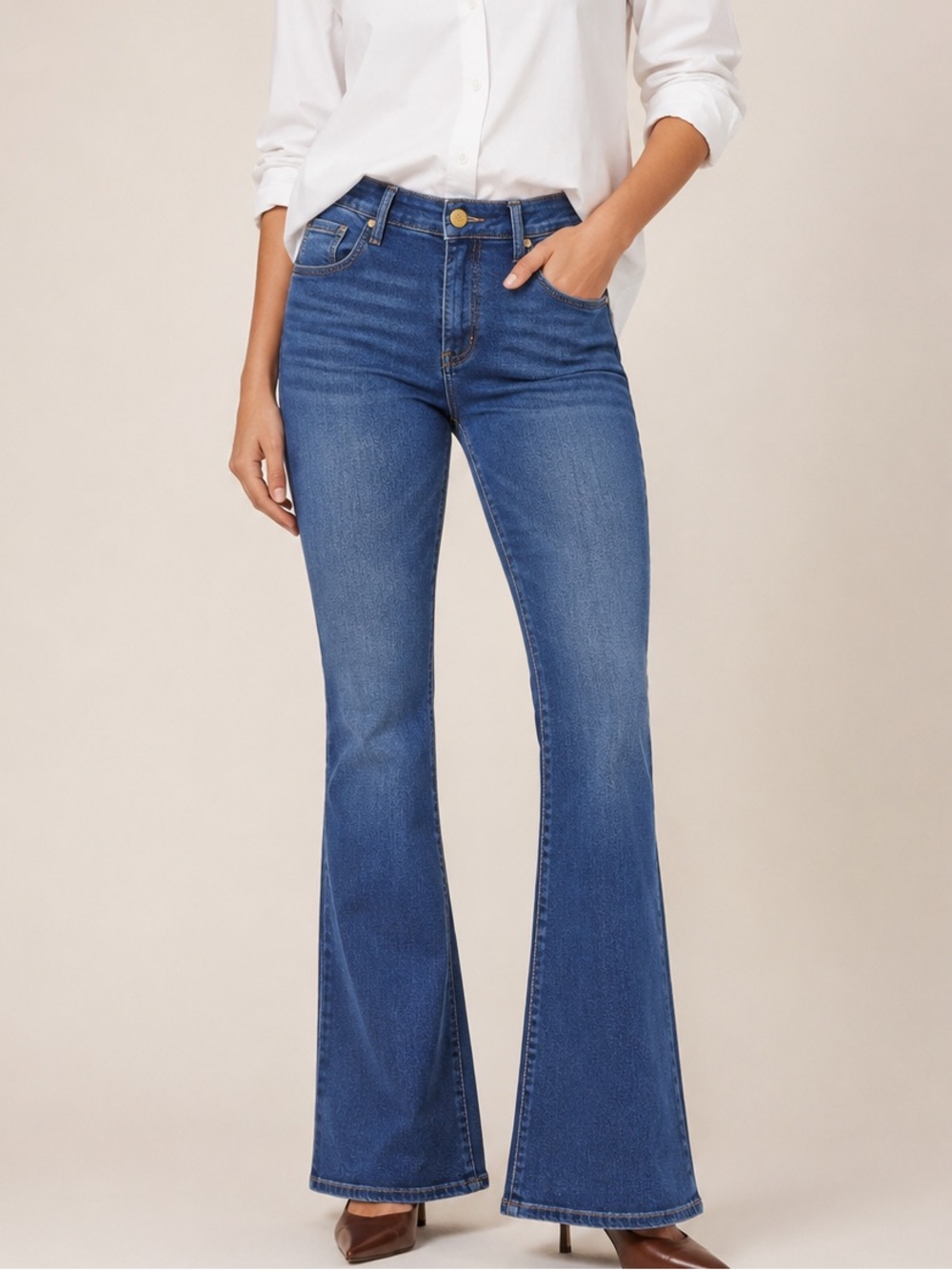 KUT from the Kloth Ana High Rise Fab Ab Flare Jeans 22W Plus Size EUC